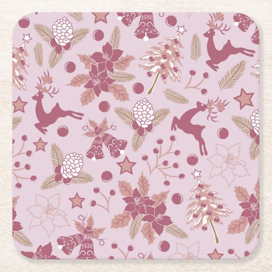 Christmas holidays kartonnen onderzetters (Voorkant)