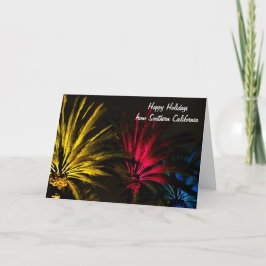 Christmas Holidays Lights Palm Tree Feestdagen Kaart