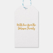 Christmas Holidays - Red, Green & Gold Stripes Cadeaulabel (Achterkant)