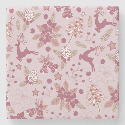 Christmas holidays stenen onderzetter (Voorkant)