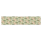 Christmas Holliday Holly Berry Korte Tafelloper (Horizontaal)