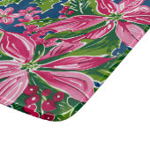 Christmas Holly And Flower Patterned  Snijplank (Hoek)