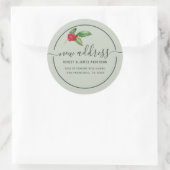 Christmas Holly Berries We've Moved New Address Ronde Sticker (Tas)