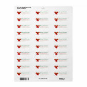 Christmas Holly Berry Elegant Return Address Etiket (Full Sheet)