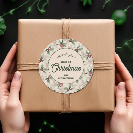 Christmas Holly Berry Homemade Food Holiday Baking Ronde Sticker