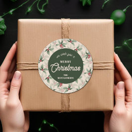 Christmas Holly Berry Homemade Food Holiday Baking Ronde Sticker