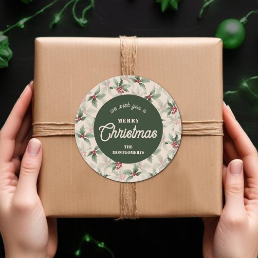 Christmas Holly Berry Homemade Food Holiday Baking Ronde Sticker