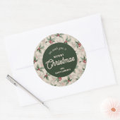 Christmas Holly Berry Homemade Food Holiday Baking Ronde Sticker (Envelop)