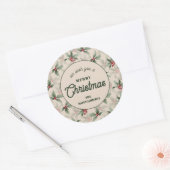 Christmas Holly Berry Homemade Food Holiday Baking Ronde Sticker (Envelop)