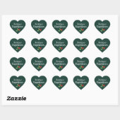 Christmas Holly Better Together Dark Green Heart Hart Sticker (Vel)