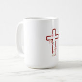 Christmas Holly Cross Koffiemok (Voorkant links)