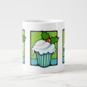 CHristmas Holly Cupcake Jumbo Mok (Voorkant)