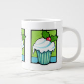 CHristmas Holly Cupcake Jumbo Mok (Rechts)