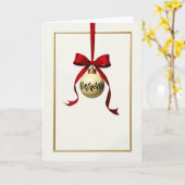 Christmas Holly Frame Card Kaart (Gele Bloem)