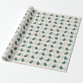 Christmas Holly gift wrap Cadeaupapier (Uitgerold)