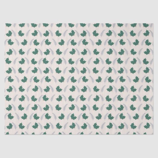 Christmas Holly gift wrap Tissuepapier (Voorkant)