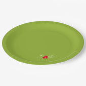 Christmas Holly Green Festive Holiday Fun Papieren Bordje (Gekanteld)