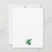 Christmas Holly Hummingbirds Thank You Card Bedankkaart (Achterkant)