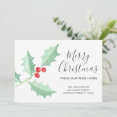 Christmas Holly in beweging Aankondiging (Staand voorkant)