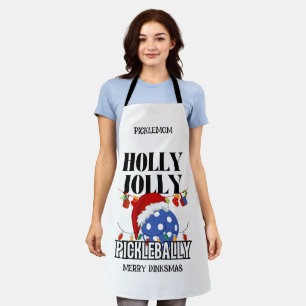 Christmas HOLLY JOLLY PICKLEBALLY Schort