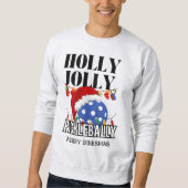 Christmas HOLLY JOLLY PICKLEBALLY Trui (Voorkant)