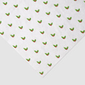 Christmas Holly Pattern Holiday Gift Wrap Feesteli Tissuepapier (Detail)