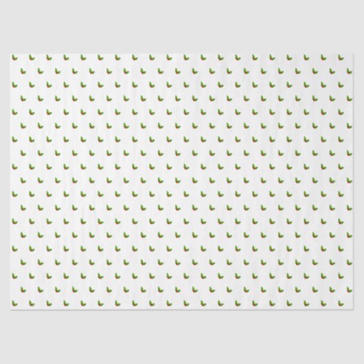 Christmas Holly Pattern Holiday Gift Wrap Feesteli Tissuepapier (Voorkant)
