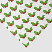 Christmas Holly Pattern Holiday Gift Wrap Feesteli Tissuepapier (Detail)