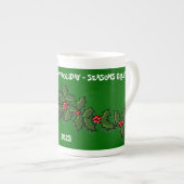 Christmas Holly Specialty Mug Porselein Kop (Voorkant rechts)
