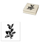  "CHRISTMAS HOLLY" WOOD ART STAMP RUBBERSTEMPEL (Gestempeld)