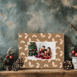 Christmas Holly Wooden Gegraveerde Lijstjes