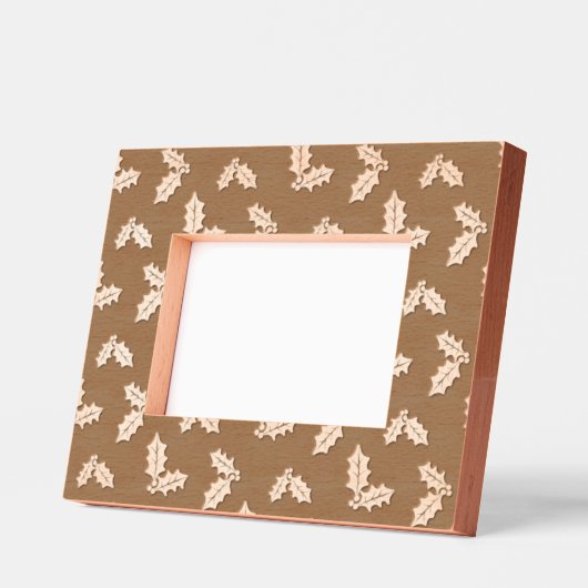 Christmas Holly Wooden Gegraveerde Lijstjes (Links)