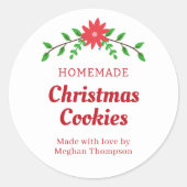 Christmas Homemade Cookies Gift Label (Voorkant)