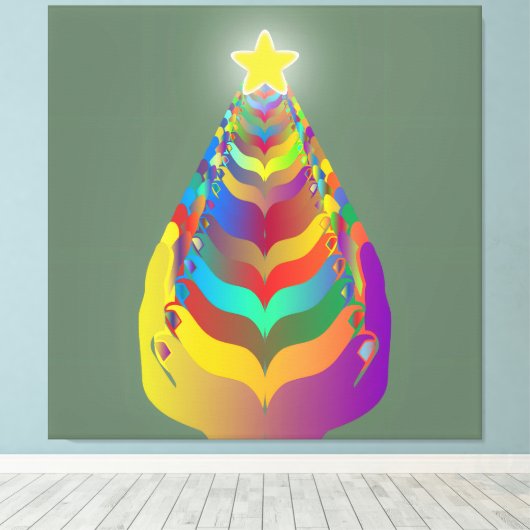 Christmas Hope and Togetherness Canvas Afdruk (Insitu (Houten vloer))
