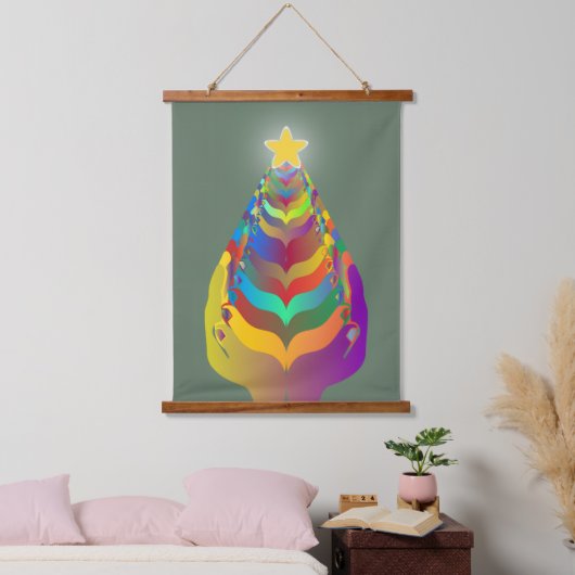 Christmas Hope and Togetherness Hangend Wandkleed (Slaapkamer)