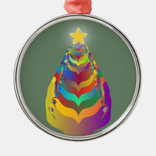 Christmas Hope and Togetherness Metalen Ornament (Voorkant)