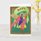 Christmas HOPE Angel (leeg van binnen) Kaart (Gele Bloem)