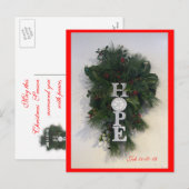 Christmas Hope Briefkaart- aanpassen Feestdagenkaart (Voorkant / Achterkant)