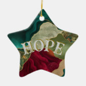 Christmas Hope Golden Snowflake Keramisch Ornament (Voorkant)