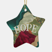 Christmas Hope Golden Snowflake Keramisch Ornament (Links)