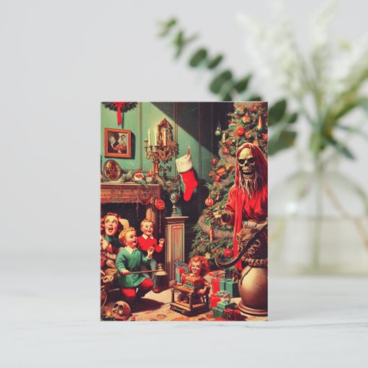 Christmas Horror Scene Briefkaart (Staand voorkant)
