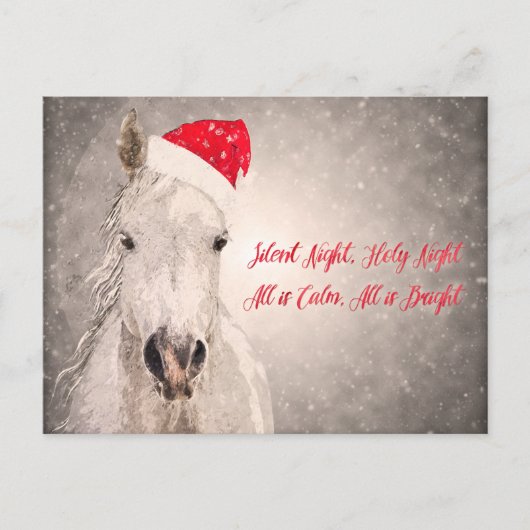 Christmas Horse Briefkaart Vakantie Groeten (Voorkant)