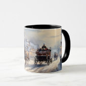 Christmas Horse-Drawn Carriage Street Mok (Voorkant rechts)