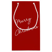 Christmas Horse In Stable Window Klein Cadeauzakje (Achterkant)