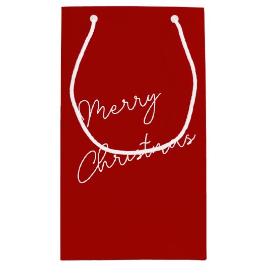 Christmas Horse In Stable Window Klein Cadeauzakje (Achterkant)