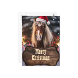 Christmas Horse Ranch Briefkaart