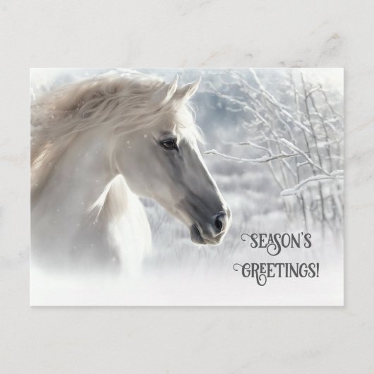Christmas Horse Seasons Groeten Feestdagenkaart (Voorkant)
