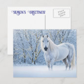 Christmas Horse Snow Lights Feestdagenkaart (Voorkant / Achterkant)