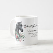 Christmas Horse Winter Equestrain Koffiemok (Voorkant links)