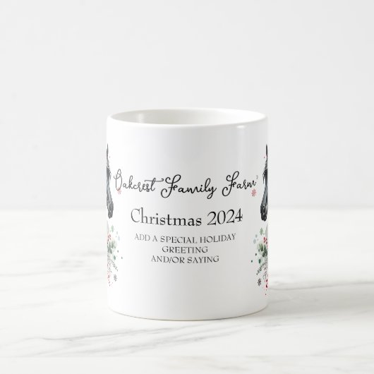 Christmas Horse Winter Equestrain Koffiemok (Center)